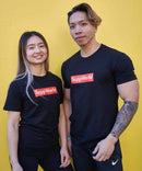 SUPPWORLD STAPLE TEE BLACK/ RED LOGO